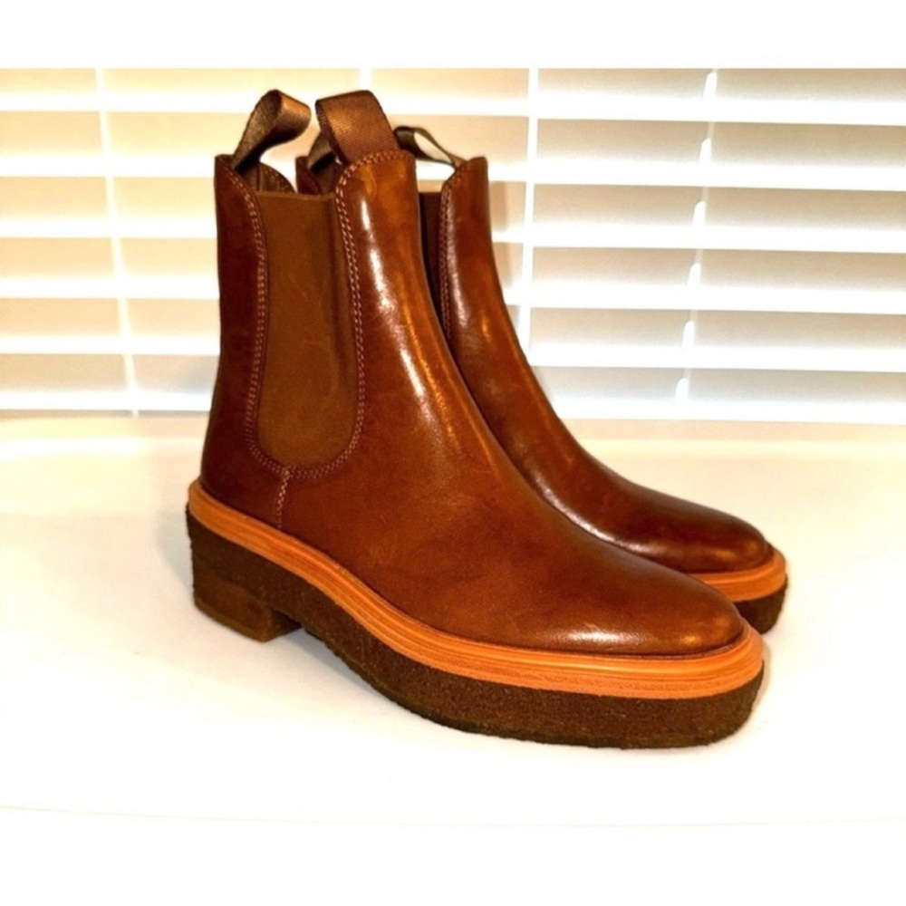 Loffler Randall Raquel Chelsea Safari Leather Ankle Boots 5.5